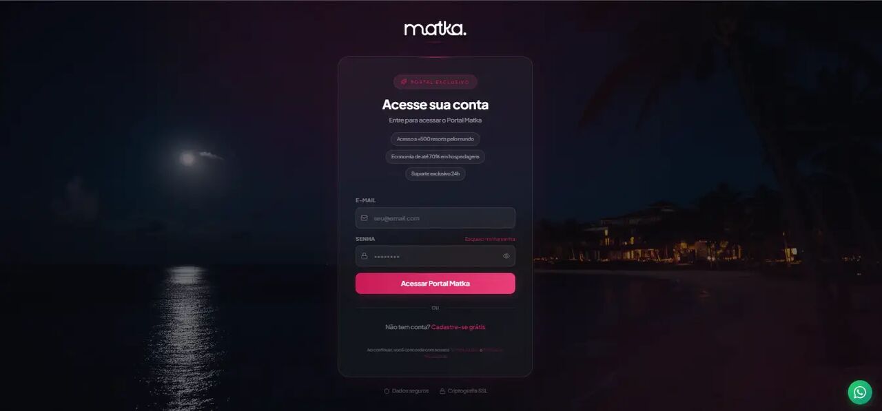 Sistema Matka — acesso exclusivo a resorts pelo mundo